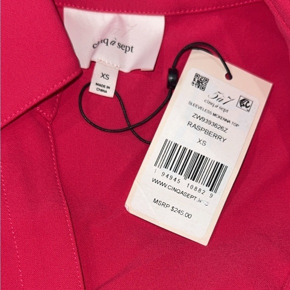 Cinq À SEPT McKenna Twisted Front Stretch-crepe Sleeveless Blouse Top XSmall NEW - Picture 10 of 10